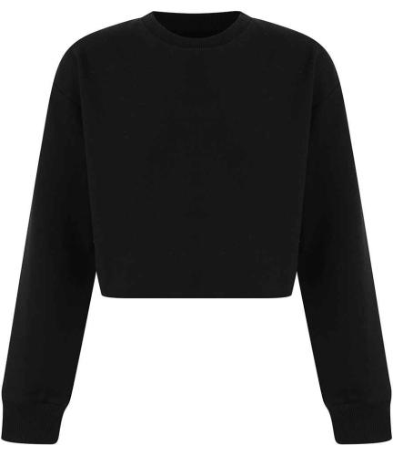 SF Minni Kids Cropped Slounge Sweatshirt - BLK - 45637